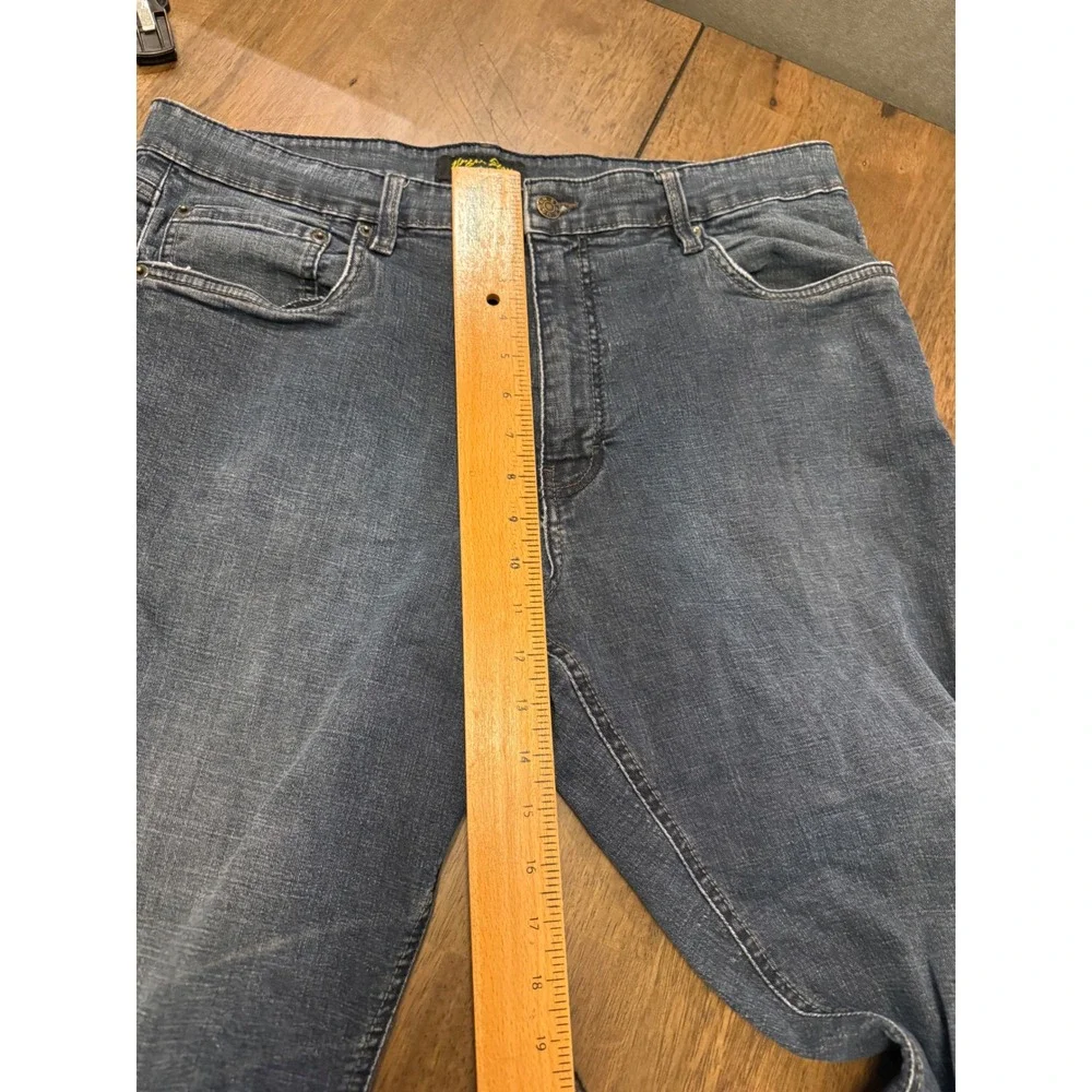Urban Star Mens Dark Wash Straight Leg Stretch Denim Jeans 38x32 02513692CU Blue